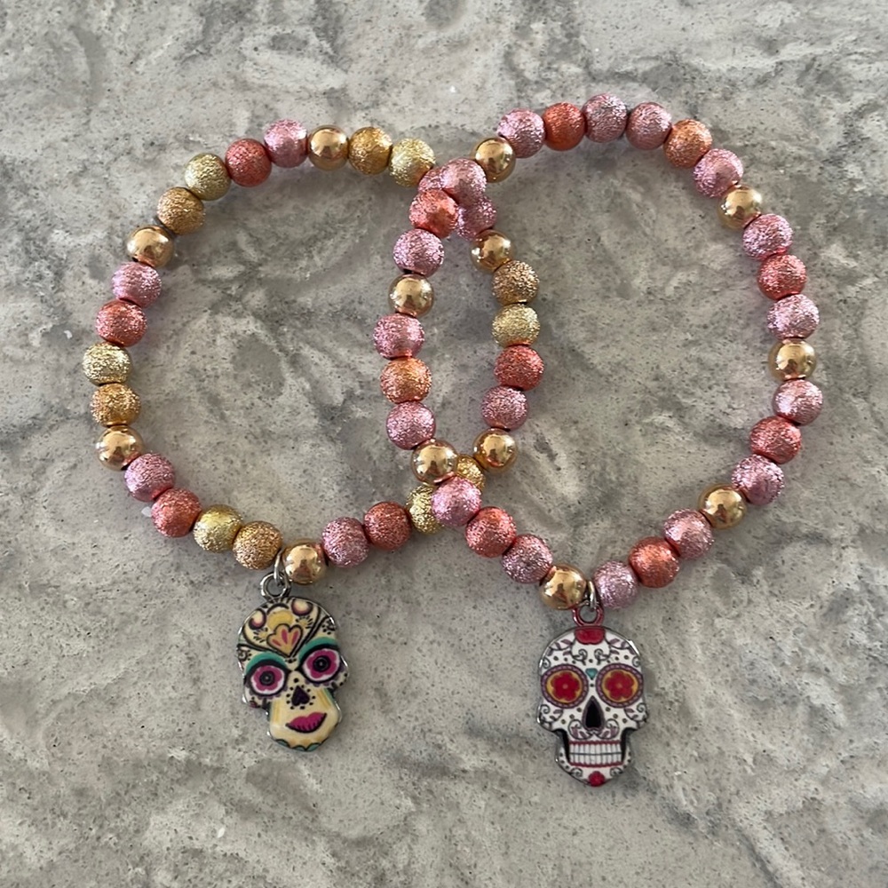 Day of the Dead Skull Halloween Bracelets